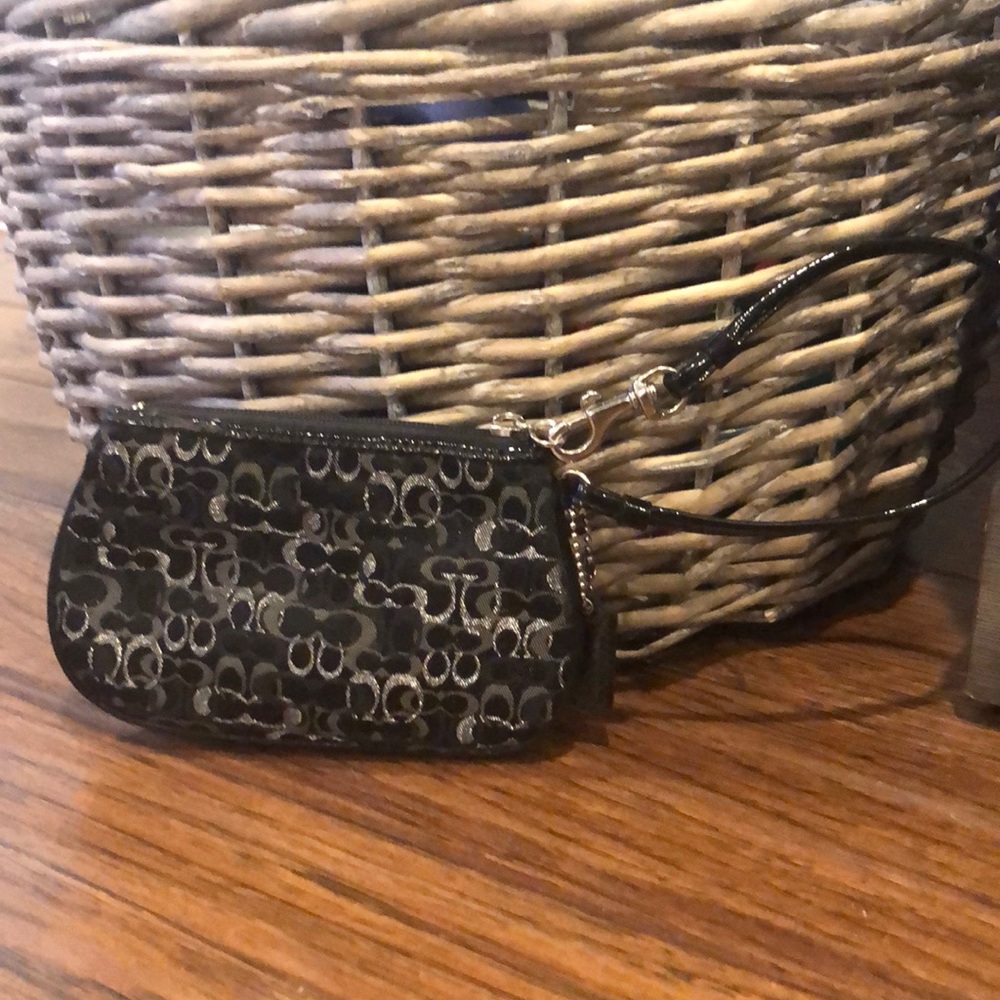 Authentic Black Coach Small Wristlet